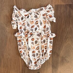 Kate Quinn Seashell Pattern Bodysuit in Orange and Brown